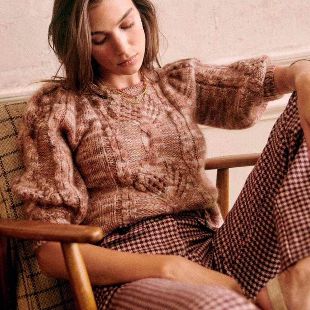 Sezane Women's Sweater in Brown
